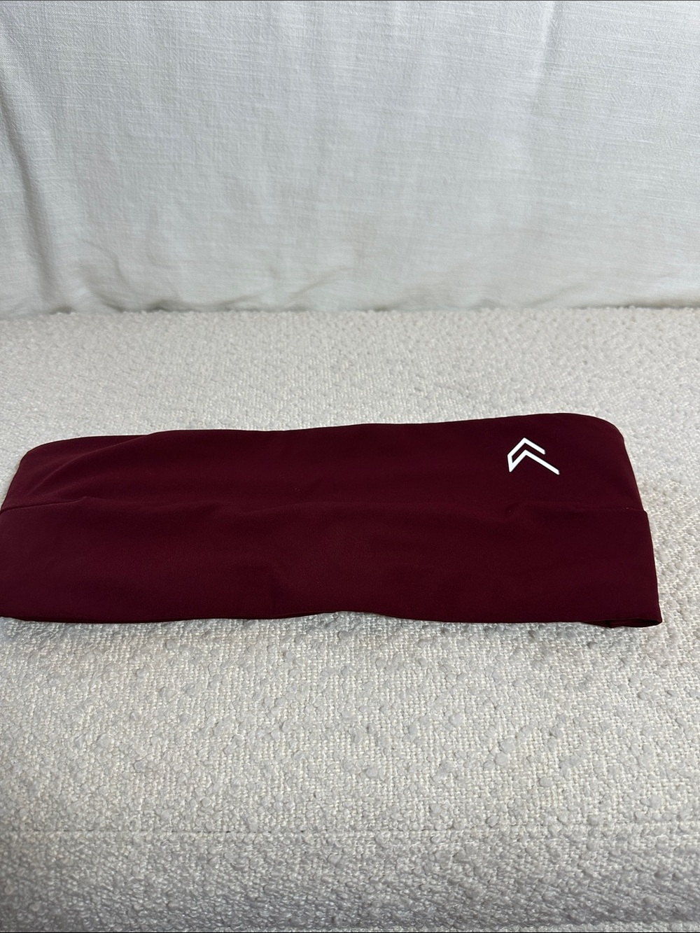 Oner Burgundy Strapless Sports Bra with White Logo